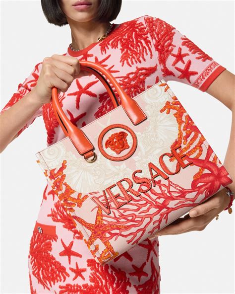 versace print papermedusa|La Medusa Barocco Sea Small Canvas Tote Bag .